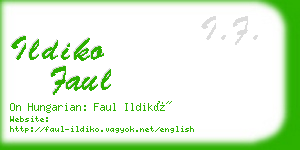 ildiko faul business card